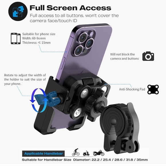 Motorcycle Phone Mount - Picture 4 of 9